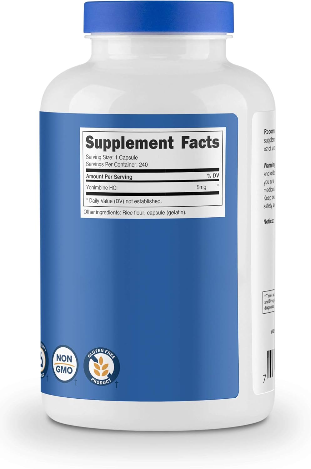Nutricost Yohimbine HCl 5mg, 240 Capsules Extra Strength - Gluten Free, Non-GMO: Health & Personal Care