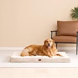 EHEYCIGA Large Orthopedic Dog Bed 89x58x9cm Removable Cover Camel view 9