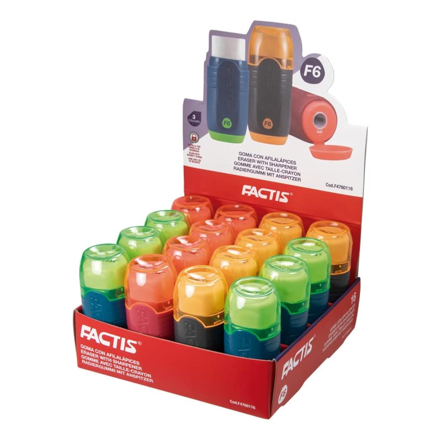 F6 FACTIS® Display Box 16 Sharpeners