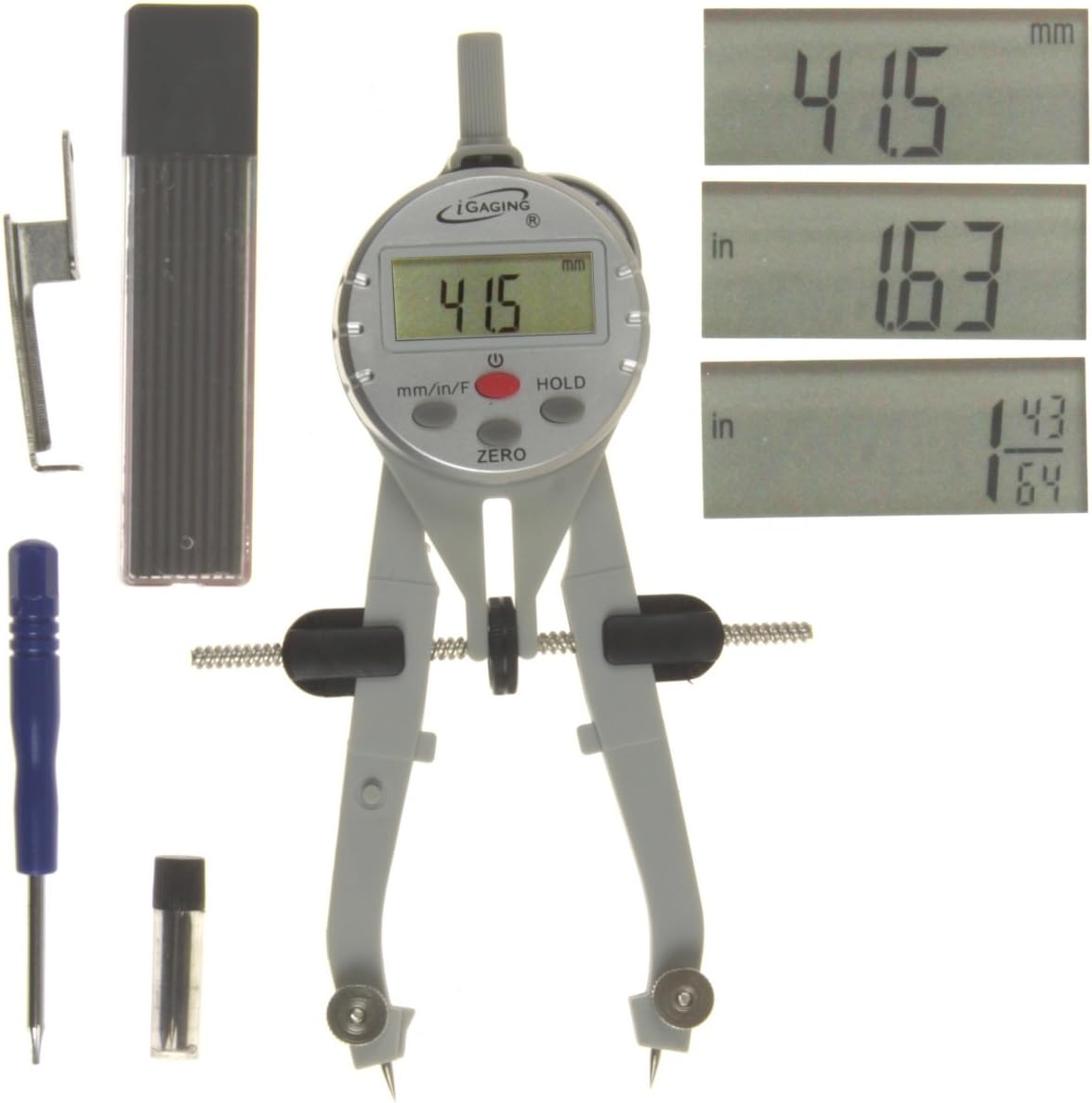 iGaging 6" Digital Electronic Compass and Divider Precision Measuring, Drawing