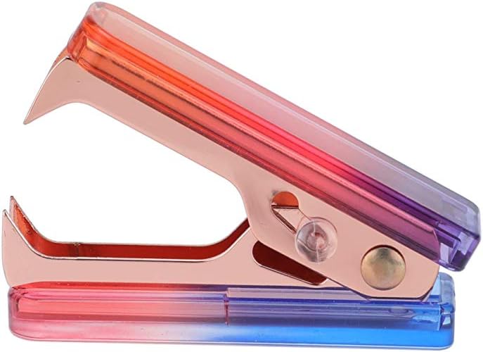 LUYING Clear Staple Remover Extra Wide Stainless Steel Jaws Staple Puller Tool for Office School Home Supplies (Rainbow) : Office Products