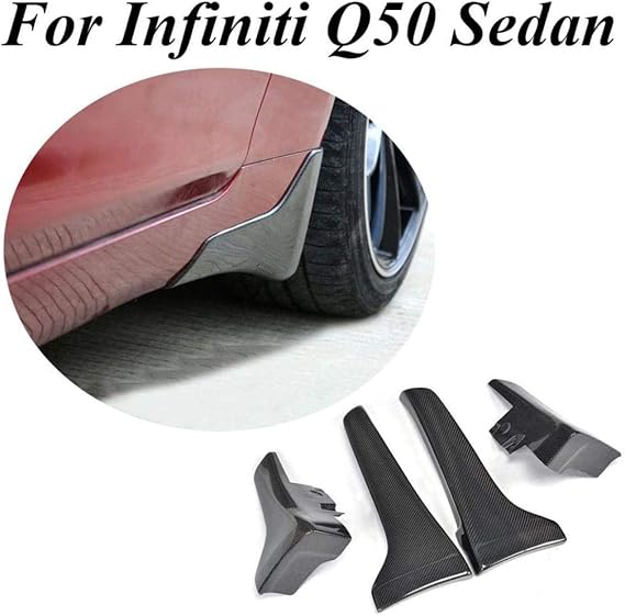 fits Infiniti Q50 Q50S Sedan 4Door 20142017 Front and Rear Carbon