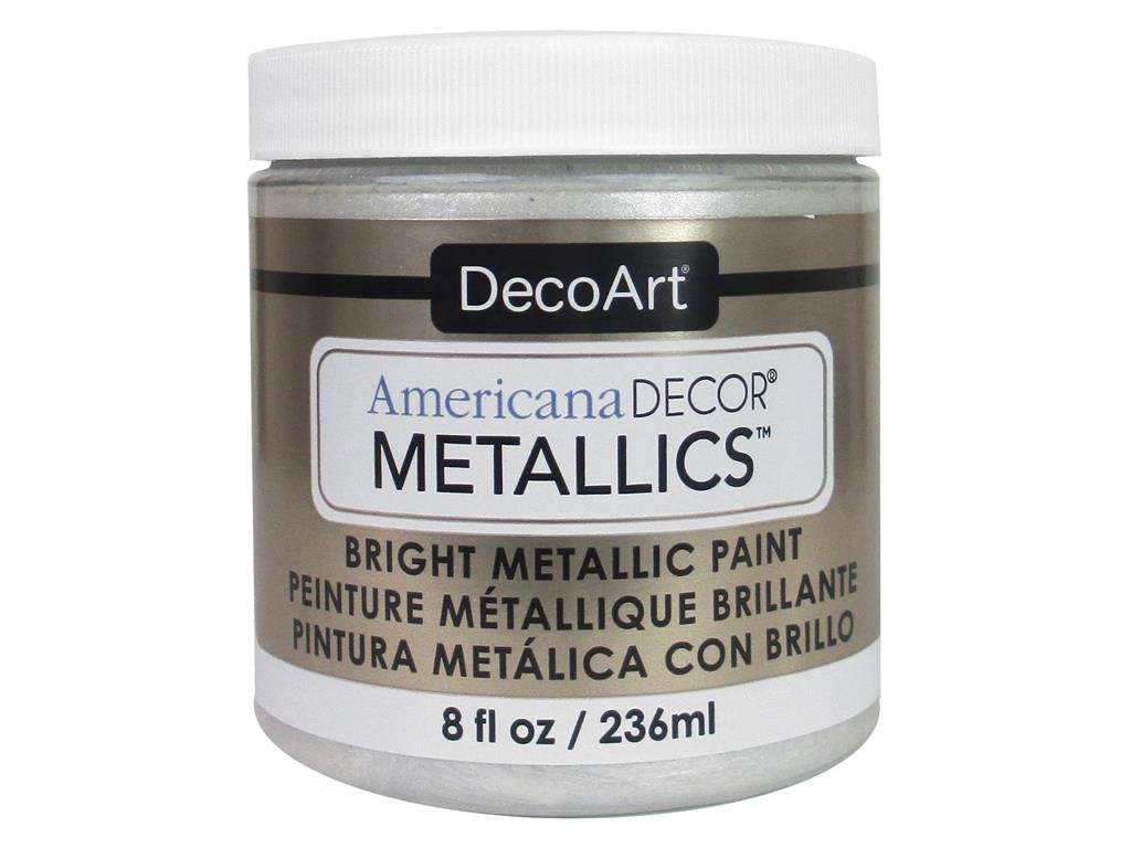 DecoArt Americana Décor Metallic Jar Of Paint, Acrylic, Pearl, 7 x 7 x 8 cm