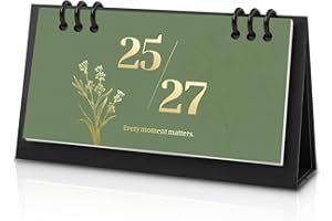 KONVINIT Small Desk Calendar 2025-2027, 6.3" x 3.1", 2026 Desk Calendar - Runs From July. 2025 Until June. 2027, 24 Months Mini Desktop Calendar for School, Home and Office Supplies