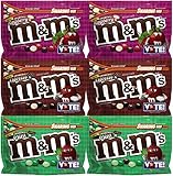 Variety Mix M&Ms Vote of Crunchy Espresso, Crunchy Raspberry and Crunchy Mint Sharing Size (6 pack of mms )