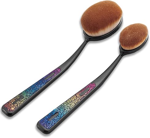 Amazon 極細毛の艶肌ブラシ 大小2本組 ファンデーション 歯ブラシ型 パウダー リキッド メイク コモライフ Comolife メイクアップブラシ 通販