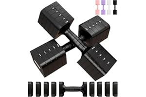 UPSPEED Adjustable Dumbbell Set for Women Men 16LB 20LB Hand Weights Dumbbells Sets Woman Exercise Fitness dumbbell Adjust dumbbells set of 2 for Home Gym Workout Strength Training Equipments