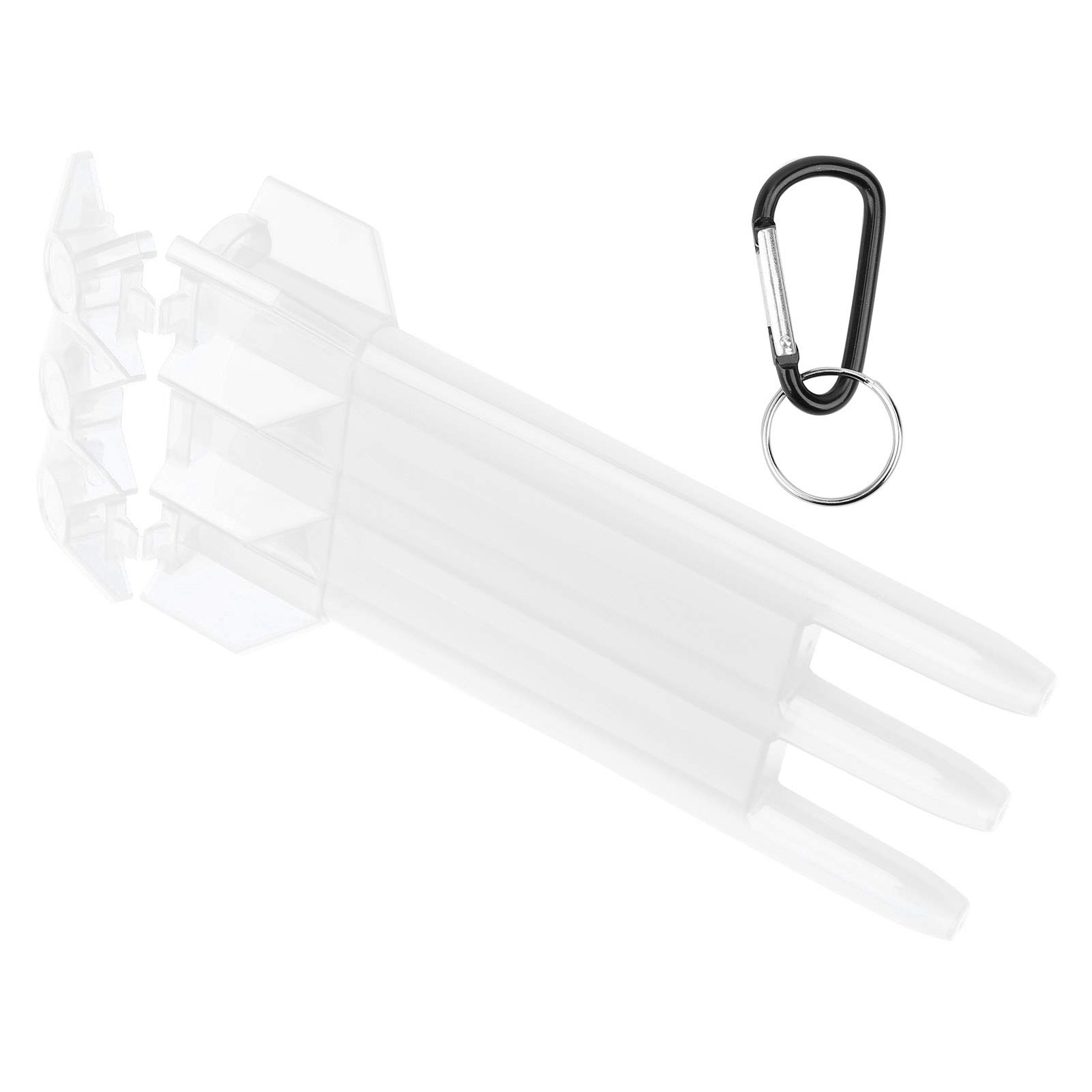 Dart Case, Easy To Carry Durable Transparent Universal Portable 3 Sleeve Dart Storage Box with Lock Buckle for Outdoor for All Kinds Of Darts(Transparent white)