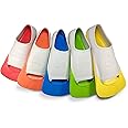 Flow Premium Rubber Short Blade Fins for Swim and Lap Training - Youth Sizes for Kids, Young Men, and Women
