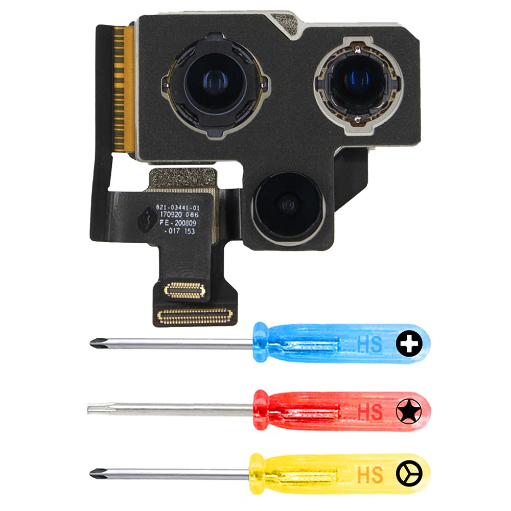 Main Rear Back Camera Replacement for iPhone 12 Pro Max by MMOBIEL – 12 MP Triple Lens Module (2020 Models A2411 A2342 A2410 A2412) – Includes Screwdrivers for Easy DIY Repair