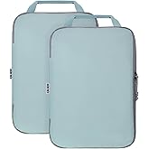 Compression Packing Cubes for Travel Accessories, 2 Set Compression Bags Travel Cubes for Packing Suitcase Luggage Organizer Bags Set, Blue