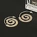 Indexu Round Swirl Maze Spiral Threader Earrings Jagged Circles Earrings