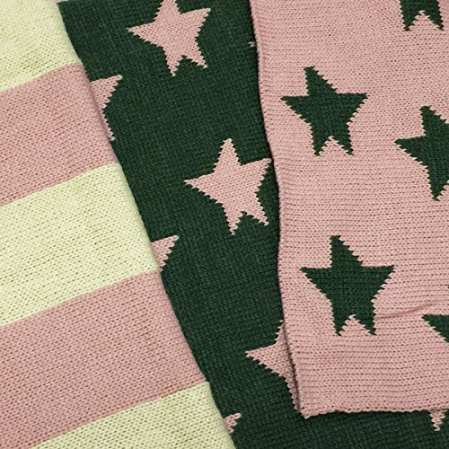 Wrapables Vintage Old Glory American Flag Scarf, Pink/Green