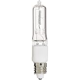 Satco S3162, T4 Halogen Bulb, E11 Base, 50W, Clear, Replacement Bulb, 120V | 120V operation, Dimmable, Mini candelabra base, 2,000-hour rated life, Crisp white light