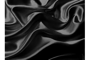 MK HOME Mk Collection 4pc Soft Silky Satin Solid Color Deep Pocket Sheet Set (Black, Queen)