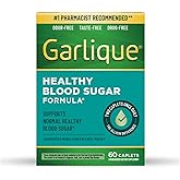 Garlique Healthy Blood Sugar Formula*, Allicin Garlic Supplements, 60 Ct | Garlique caplets, healthy blood sugar support supplement with 6000 mcg allicin to help support normal healthy blood sugar*