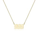 Tavuala Angel Number Necklace For Women, 18K Gold