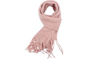 ZGMYC Baby Kids Knitted Tassel Winter Scarf Soft Warm Neck Warmer Wrap Shawl for Boys Girls