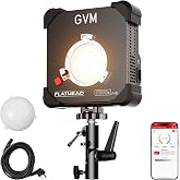 GVM F300B AIO 300W COB LED Video Light, Bi-Color Studio Light with APP/DMX Control, Bowens Mount, 12200Lux@1m, 2700K-6800K, CRI97+, Continuous Output Lighting for Video Recording Photography YouTube