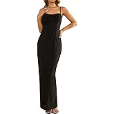 Women's Summer Wedding Guest Maxi Dress 2025 Spaghetti Strap Lace Bodycon Formal Cocktail Evening Long Dresses