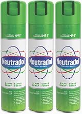 Neutradol Room Spray 3 x 300ml Fast Acting Odour Eliminator