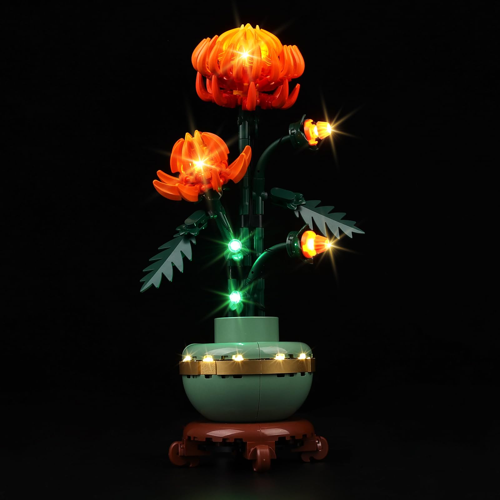 Kyglaring LED Lighting Kit Compatible with Lego Icons Chrysanthemum Set 10368 Building Blocks, Lighting Accessories for Lego Icons 10368 Model Set (Not Model)