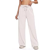 M MOTEEPI Women Sweatpants Wide Leg Baggy Trendy Pants Lounge Sweat Pants with Elastic Waist 30" Straight Leg Bottom Coffee S