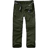 Boys Pants Kids Adjustable Waist Outdoor Quick Dry Lightweight Waterproof Pull On Casual Convertible Cargo Scout Pants