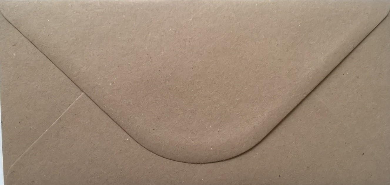 100 Premium Brown Fleck Recycled Kraft Envelopes - Mad as a Crafter (DL)