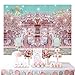 Allenjoy 7x5ft Pink Carnival Backdrop Carousel Ferris Wheel Circus Brick Floor Pink Glitter for Girl First 1st Birthday Party Photography Event Table Decor Banner Background Baby Shower Photo Booth