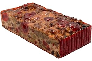 VILLAGE GIFT IMPORTERS Premium Fruit Cake | 14 oz | Hand-Crafted with Glacé Fruit, Nuts & Raisins | Traditional Christmas Dessert | Winter Holiday Treat