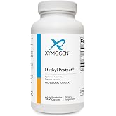 XYMOGEN Methyl Protect, 120 Capsules | 3,400 mcg 5-MTHF (5-Methyltetrahydrofolate), Cardiovascular and Neurological Support, Activated Vitamin B Supplement