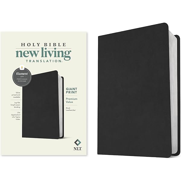 NLT Compact Giant Print Bible, Filament Enabled (LeatherLike, Navy