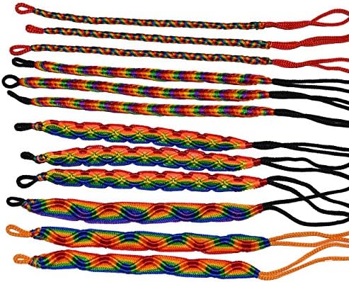 Rainbow Friendship Bracelets LOT 100 Mix from Peru Wholesale Gay Lesbian Pride
