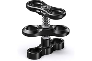 Sea frogs Aluminum Alloy Clamp Ball Joint Bracket Arm Two Section Holder Diving Essential Accessory Light Combination Fixed Clamp CP-2