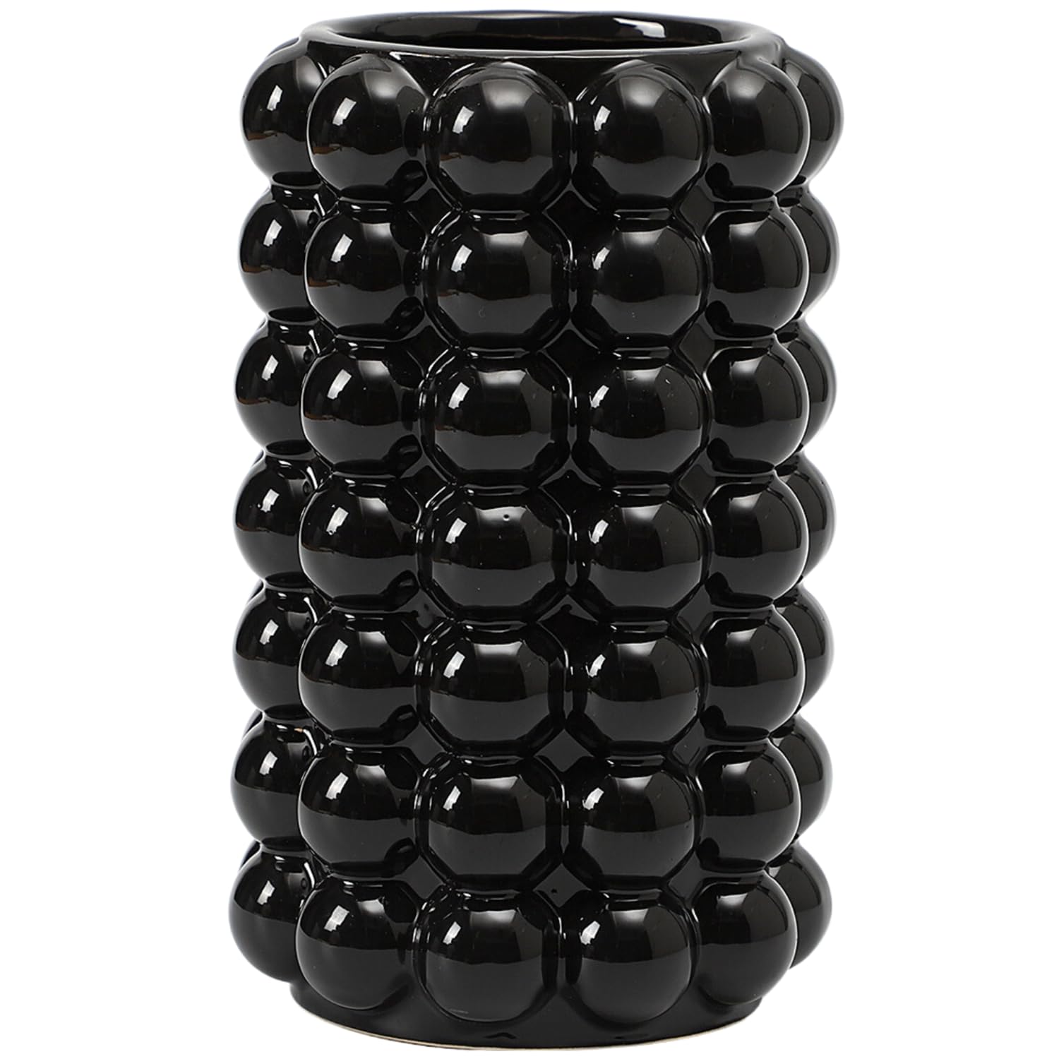 Photo 1 of **GREEN NOT BLACK** YANWE1 Green Bubble Vase, Ceramic Vase, Flower Vase, Boho Vase, Tall Ceramic Vase, Vase for Decor, Modern Ceramic Vase for Living Room, Dinner Table, Bedroom, Wedding, Fireplace Mantel, 8.5 Inches