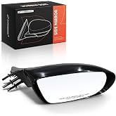 A-Premium Passenger Side Manual Door Mirror Compatible with Chevrolet | for Chevy Impala, Caprice &amp; Buick Roadmaster, 1995-1996 - Non-Heated Manual Folding Smooth Black Outside Rear View Mirror