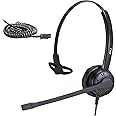 MKJ Cisco Telephone Headset with Microphone Noise Canceling Corded RJ9 Call Center Office Phone Headset for Cisco CP-7861 7942G 7941G 7945G 7960 7961G 7962G 7965G 7971G 7975G 8841 8861 9951 9971
