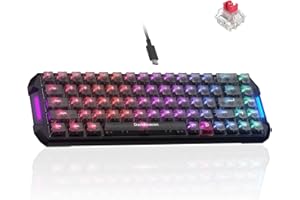 DarkBeacon Flux 68 HE Gaming Keyboard 60%, Hall Effect Magnetic Switch, Wired Mechanical Keyboard with 0.01mm Fast Trigger, A