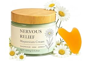 Total Relief Magnesium Cream 3.53oz, Total Relief Soothing Nerve Formula with Arnica & MSM, Non-Greasy Fast Nerve Relief Magn