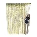 Metallic Gold Foil Fringe Shiny Curtains for Party, Prom, Birthday, Event Decorations 3 foot x 8 foot (1 Curtain) primary