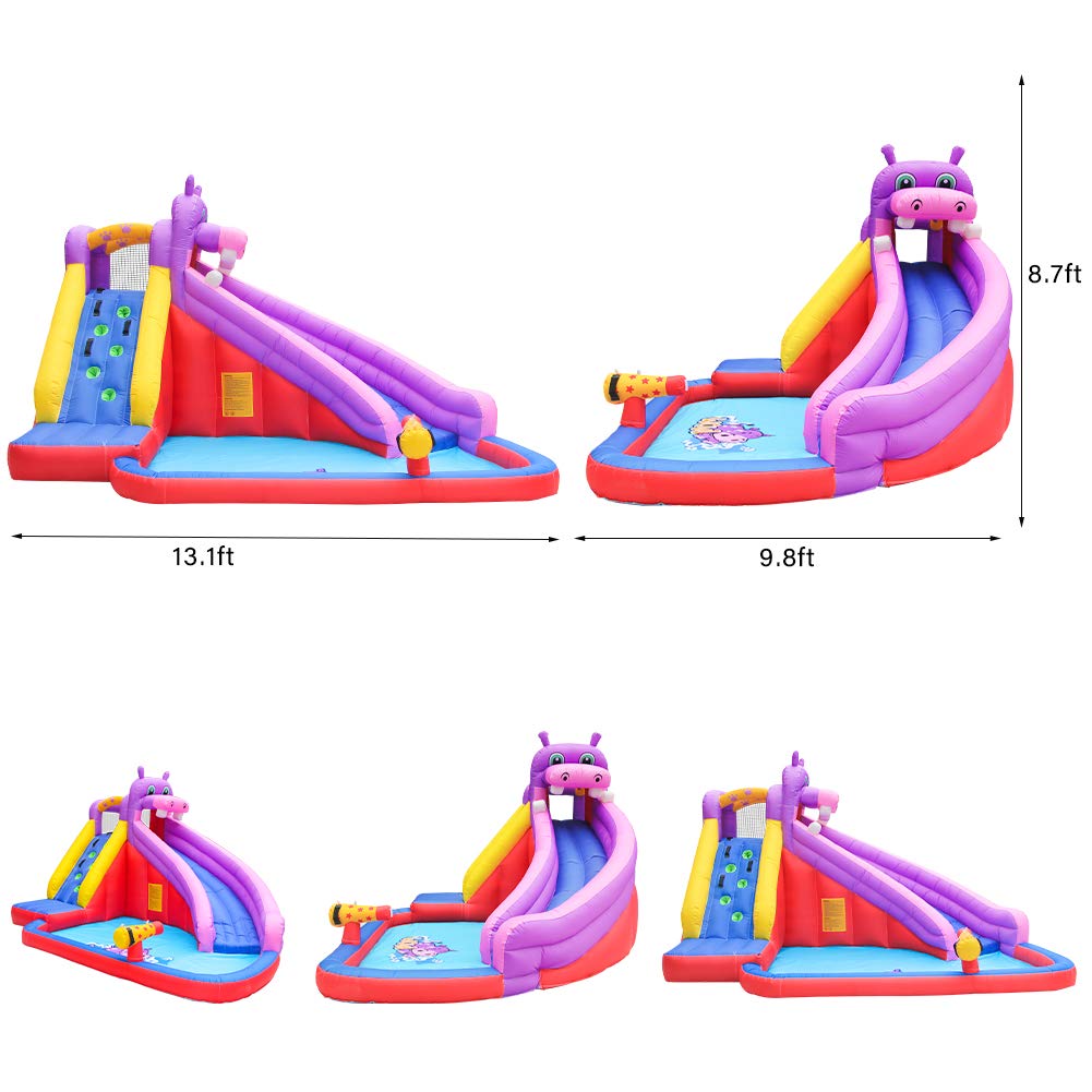 doctor dolphin Inflatable Water Slide for Kids Bounce House with Slide Kids Inflatable Water Slide Park for Outdoor Party