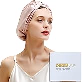 ZIMASILK 22 Momme 100% Mulberry Silk Bonnet for Sleeping & Women Hair Care, Highest Grade 6A Silk Hair wrap for Sleeping with Premium Elastic Stay On Head (1Pc, Pink)