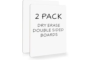 Scribbledo 2 Pack 9x12 Inch Small White Board and Mini Dry Erase Board Handheld Whiteboards for Students, Home, Office, and Kitchen Use, Dry Erase Boards