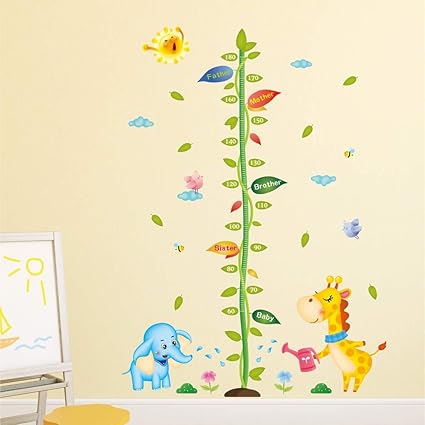 Amazon Brand - Solimo Wall Sticker for Kids Room (Family Height Calling, Ideal Size on Wall - 125 cm x 175 cm)