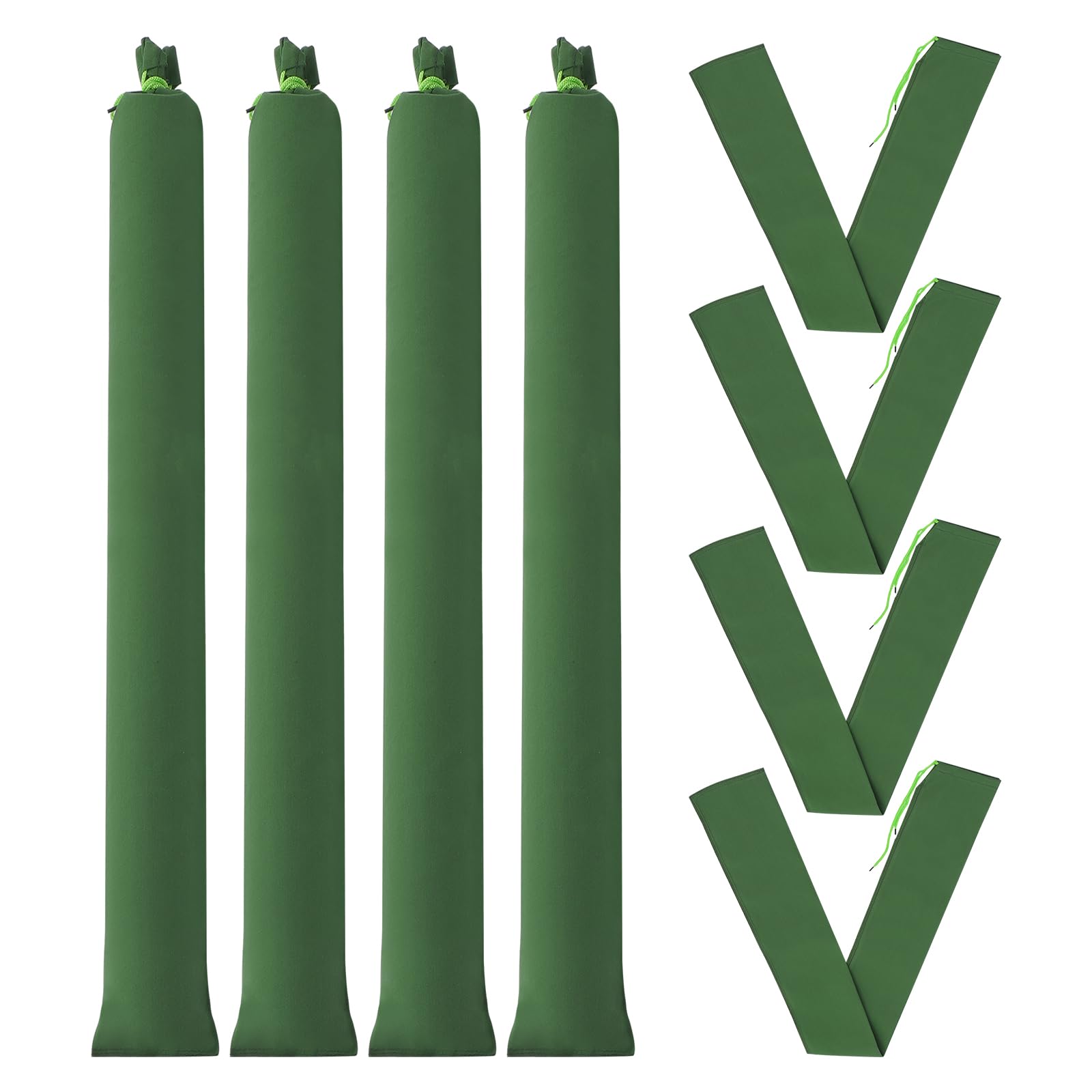 PATIKIL 6' x 6" Sand Bag for Flooding, 8 Pack Canvas Sandbags with Elastic Band for Door Flood Control