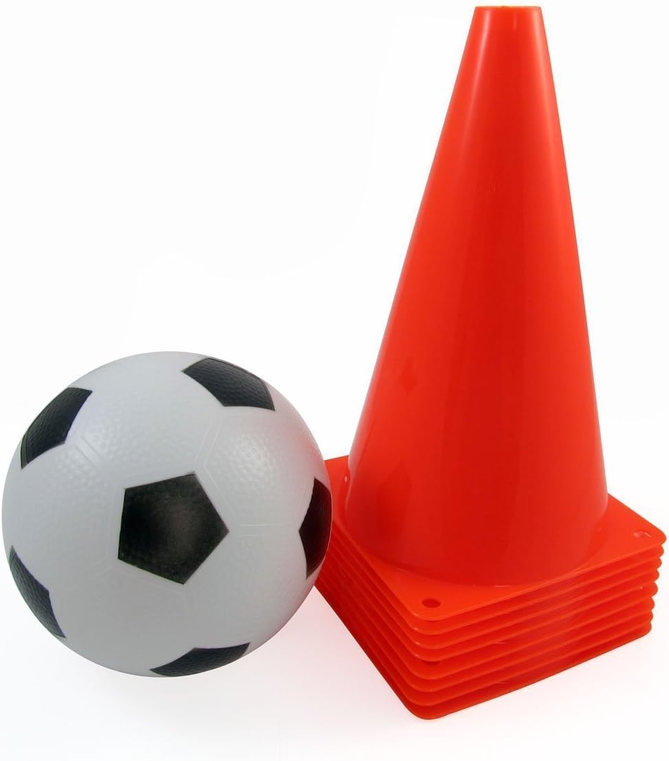 Fun Express Orange Traffic Cones - Set of 12 - Great for Kids Sports, Games and Toys : Sports & Outdoors
