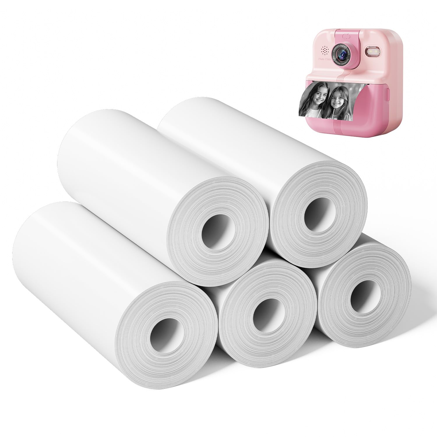 5 Rolls Kids Camera Instant Print Paper,DIY Instant