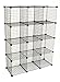 KC Store Fixtures 04120 Mini Grid Clothes Organizer, 3-Foot by 4-Foot, Black