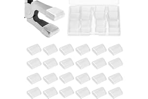 SPEEDWOX 24PCS Replacement Rubber Tips Kit for 6 Inch Standard Glass Running Pliers Curved Jaws Tips Key Fob Pliers Hardware 